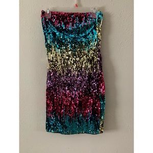 Multi color sequence dress